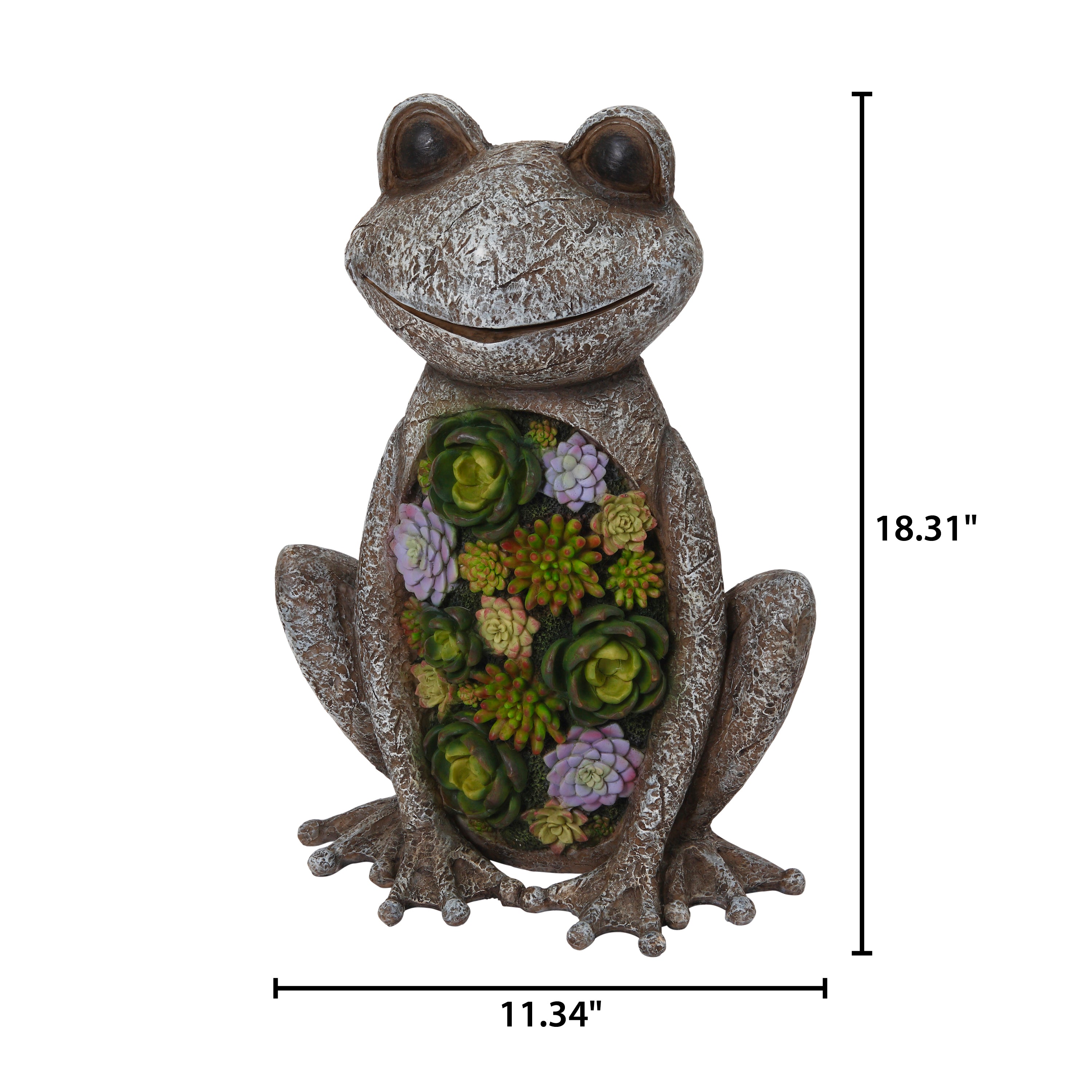18.3 in. Polyresin Frog Sculpture